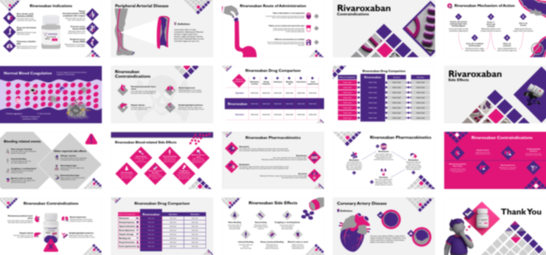 Rivaroxaban PowerPoint template design preview
