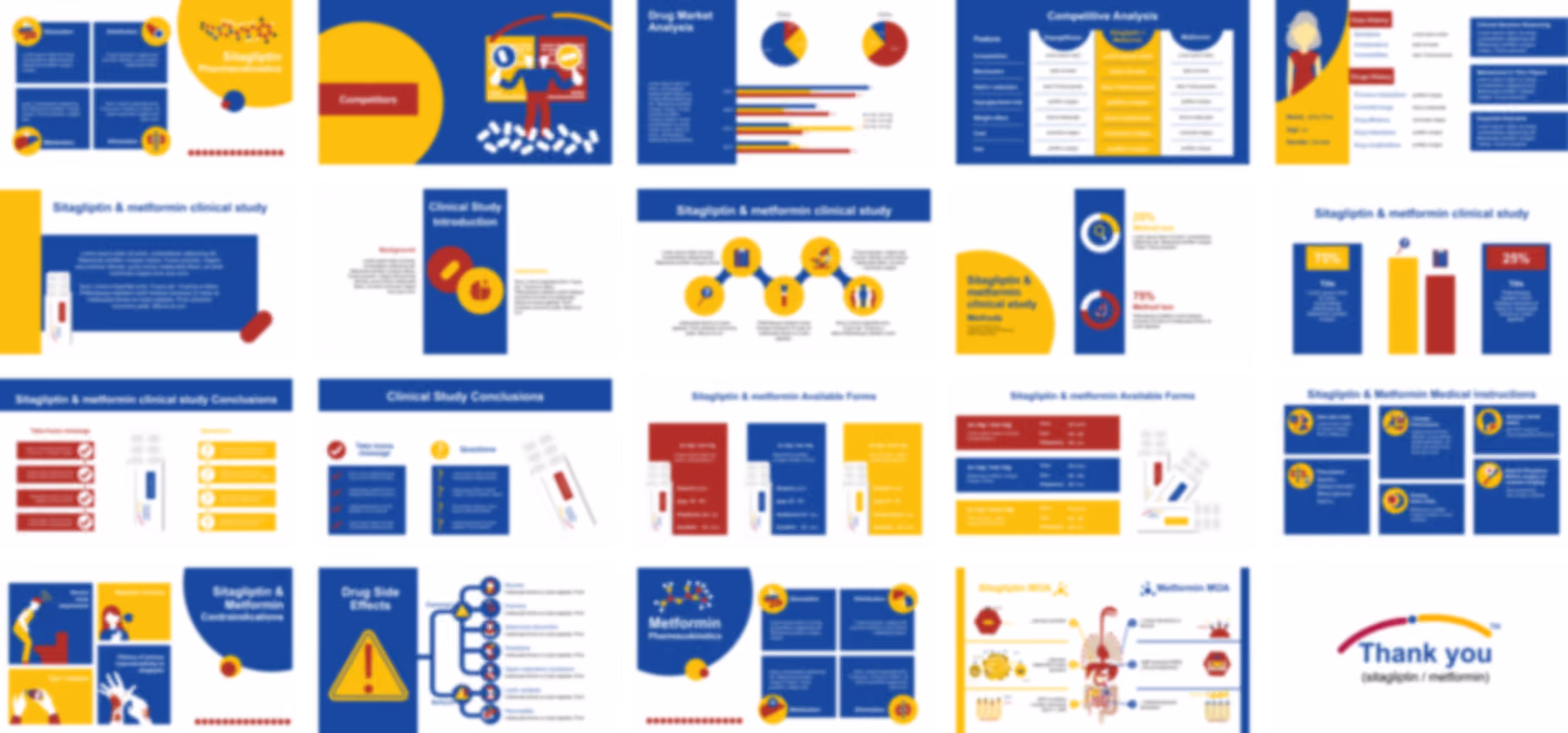 Sitagliptin Metformin PowerPoint template design preview