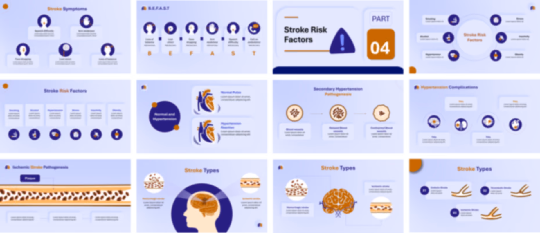 Stroke Overview presentation Template preview