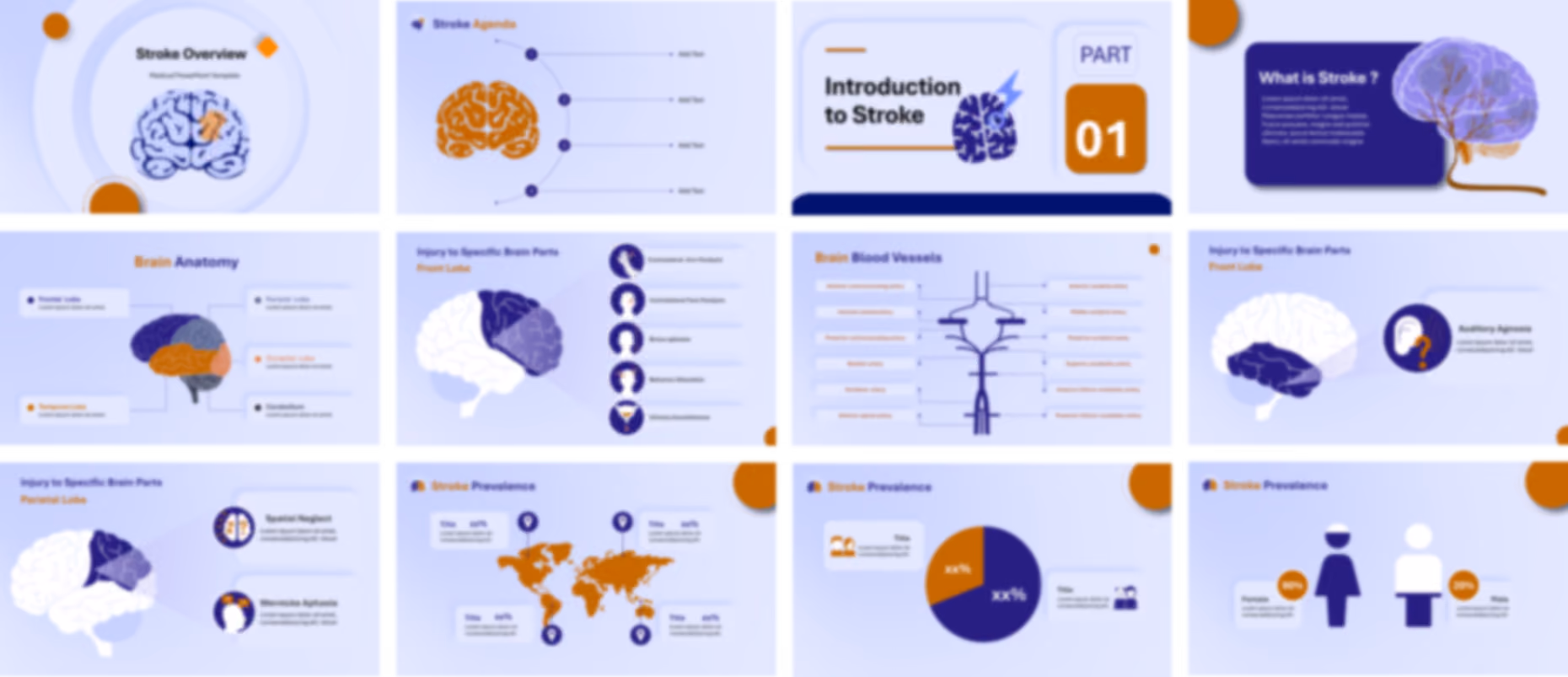 Stroke Overview PowerPoint Template slide preview
