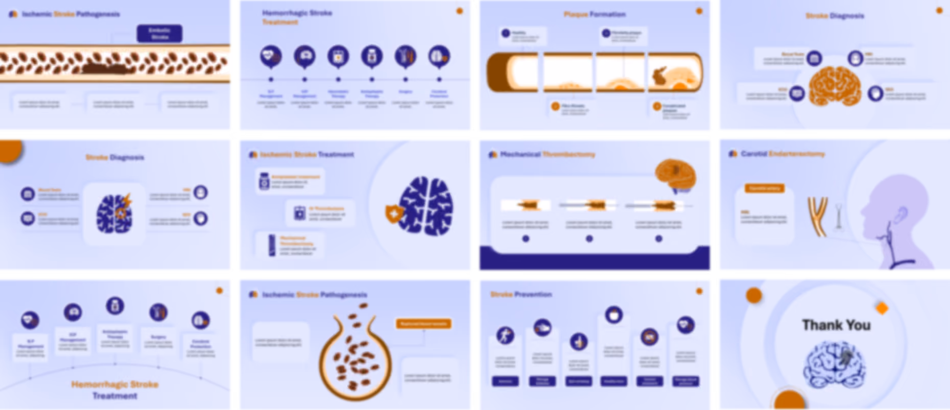 Stroke Overview PowerPoint template design preview