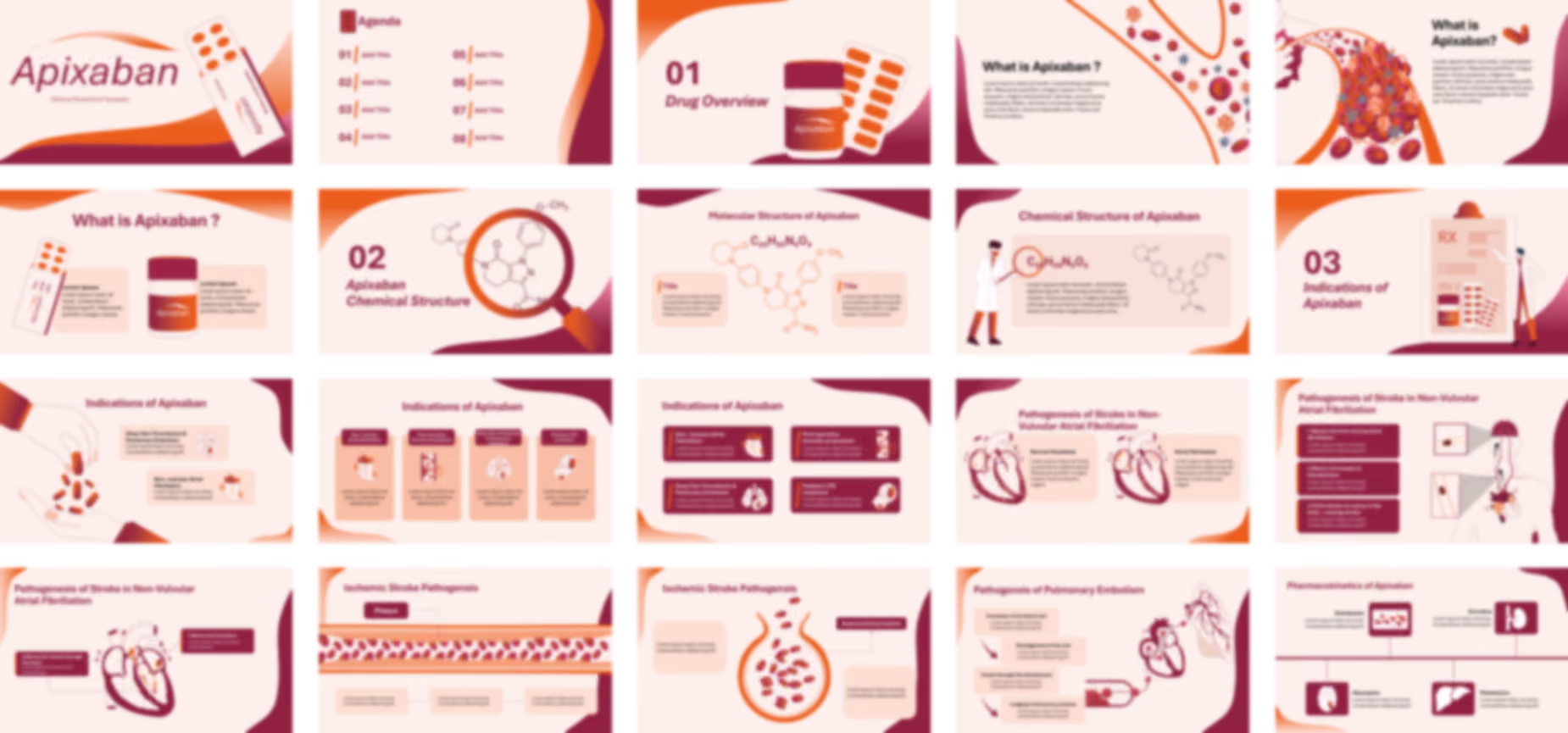 Apixaban PowerPoint Template slide preview