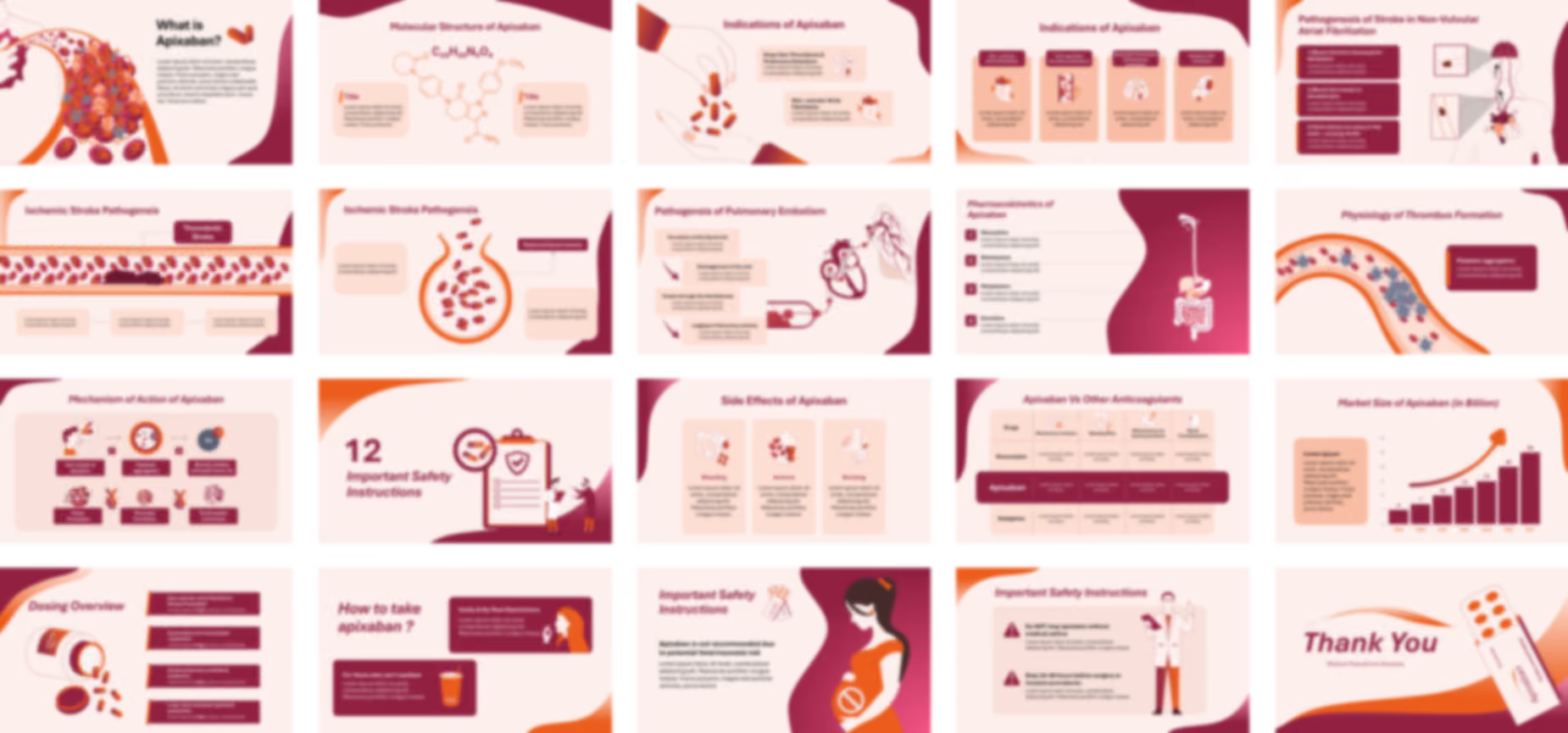 Apixaban PowerPoint template design preview