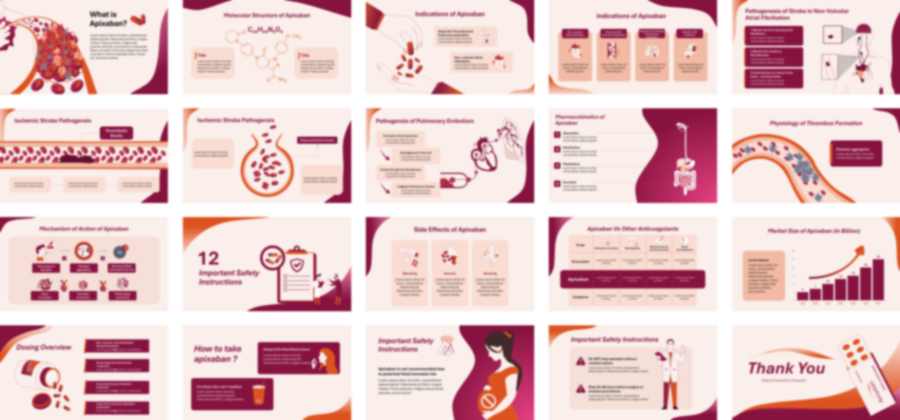 Apixaban PowerPoint template design preview