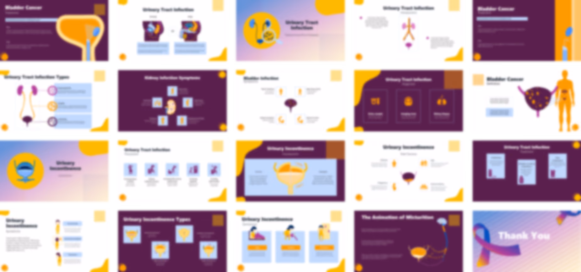Bladder Cancer PowerPoint template design preview