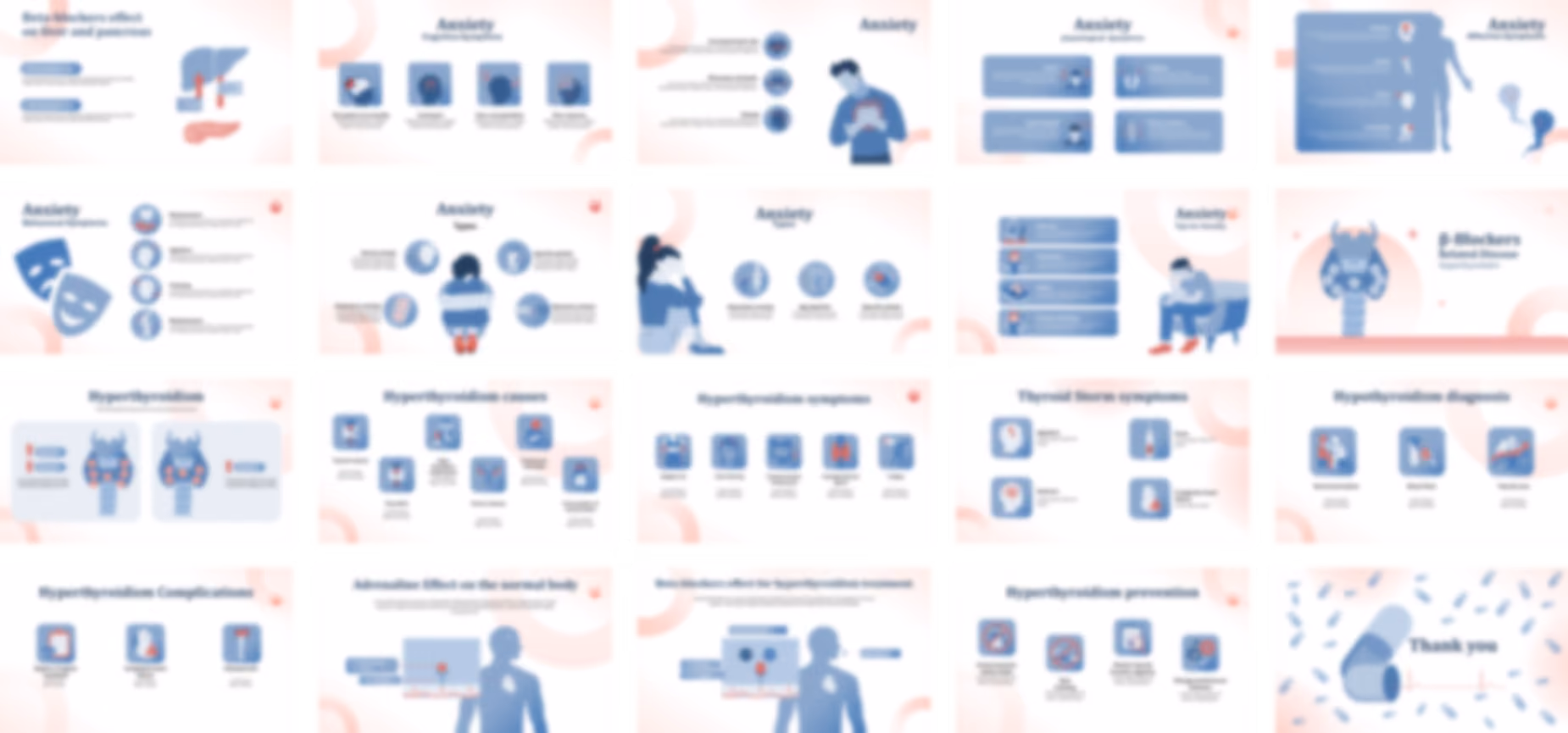 Beta Blockers PowerPoint template design preview