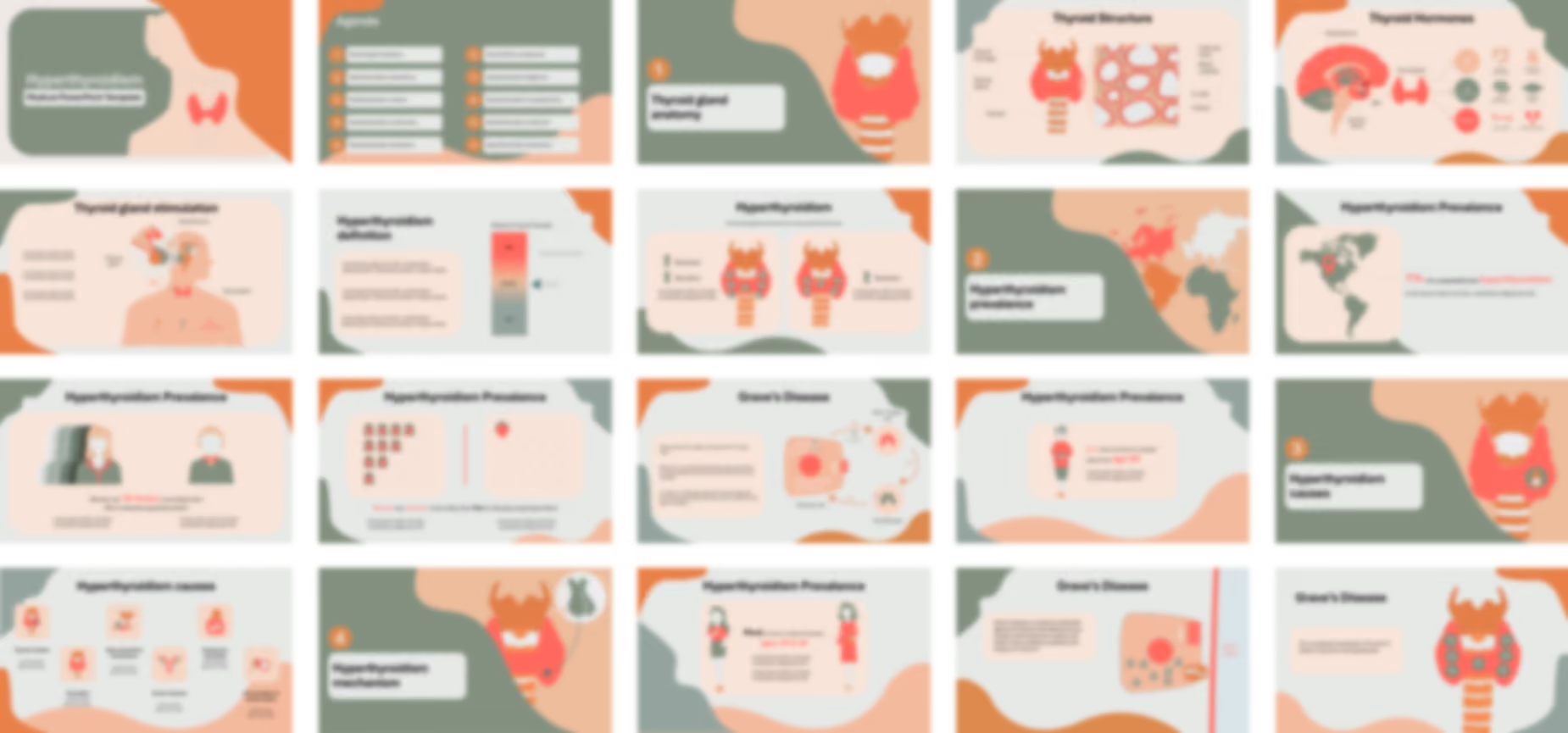 Hyperthyroidism PowerPoint Template slide preview