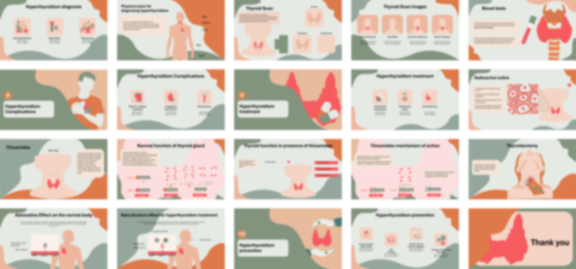 Hyperthyroidism PowerPoint template design preview