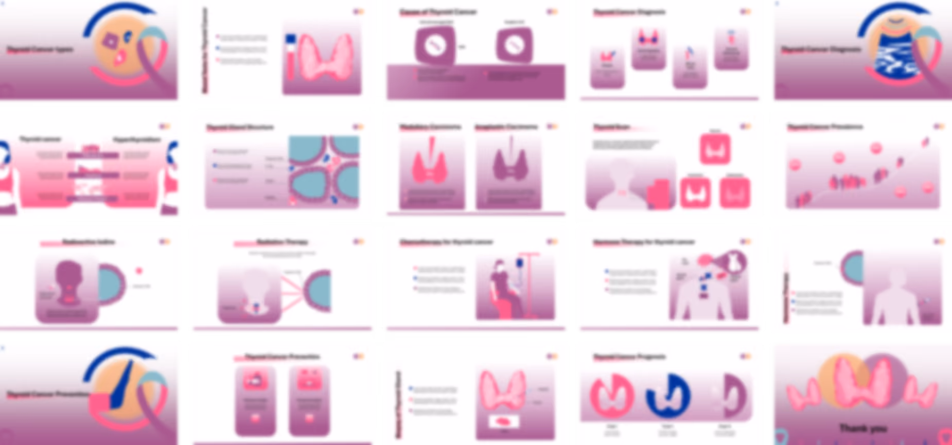 Thyroid Cancer PowerPoint template design preview