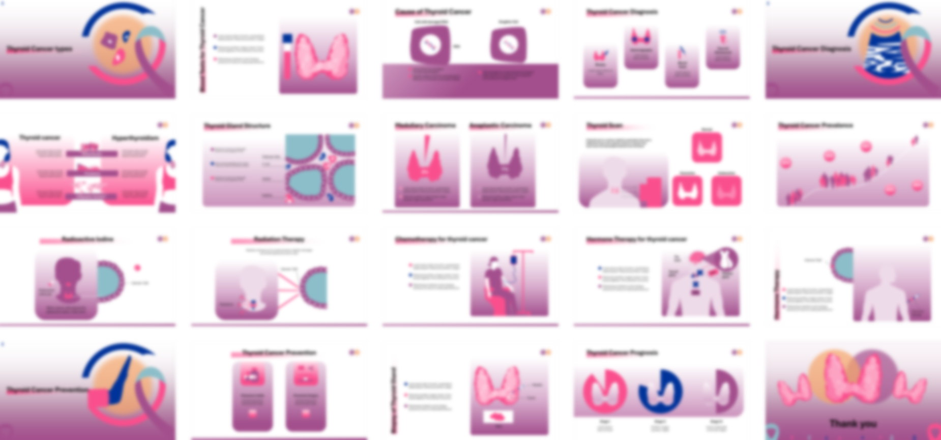 Thyroid Cancer PowerPoint template design preview