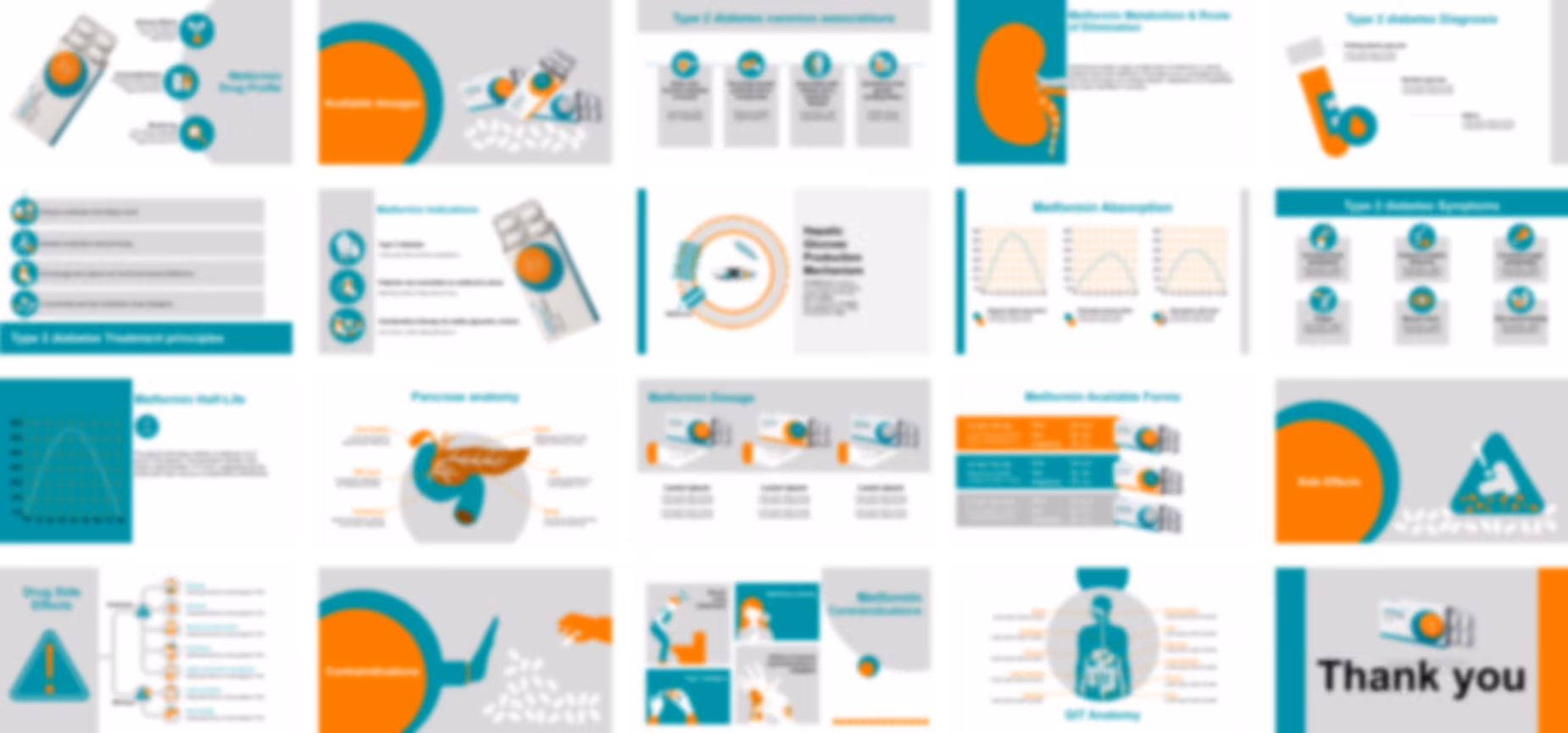 Metformin PowerPoint template design preview