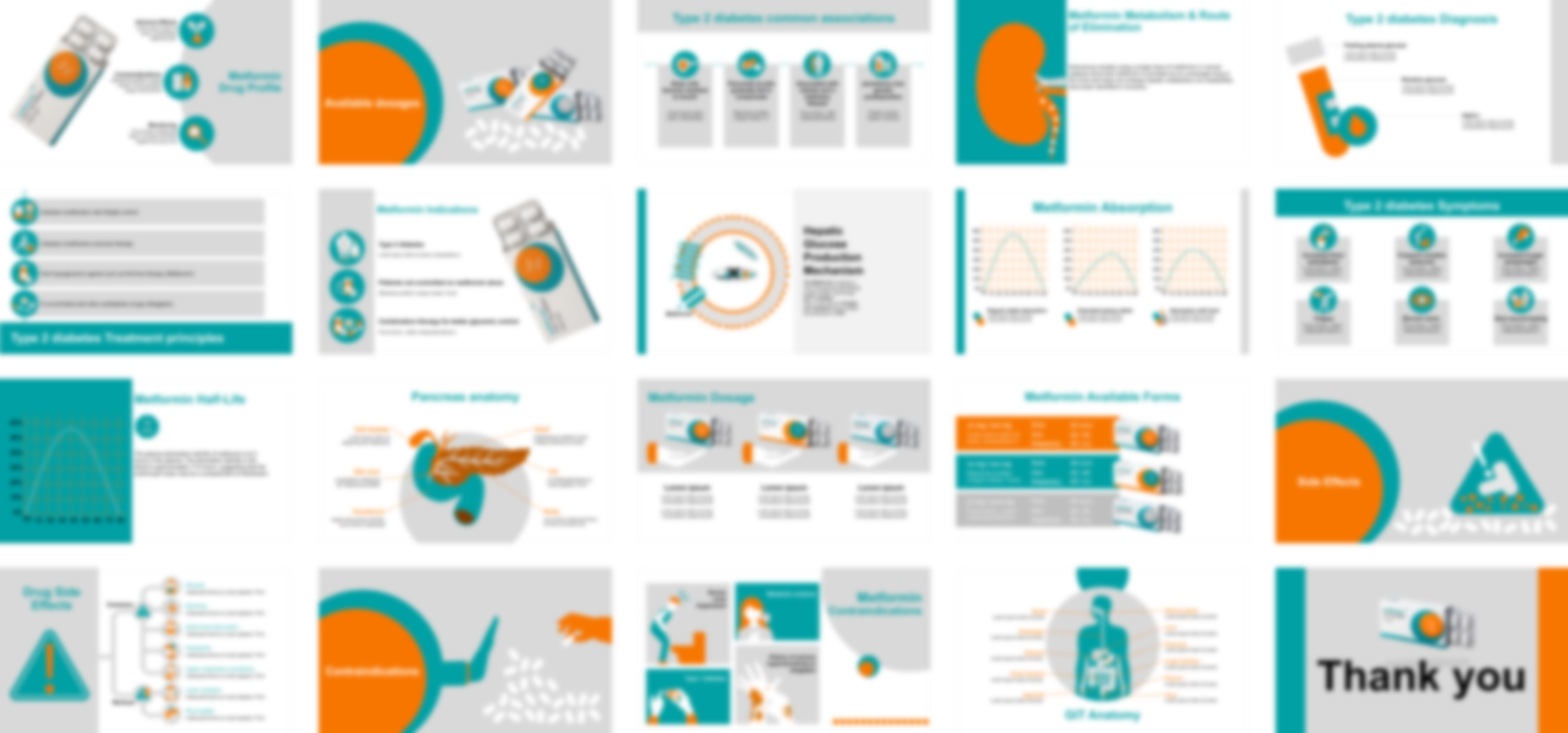 Metformin PowerPoint template design preview