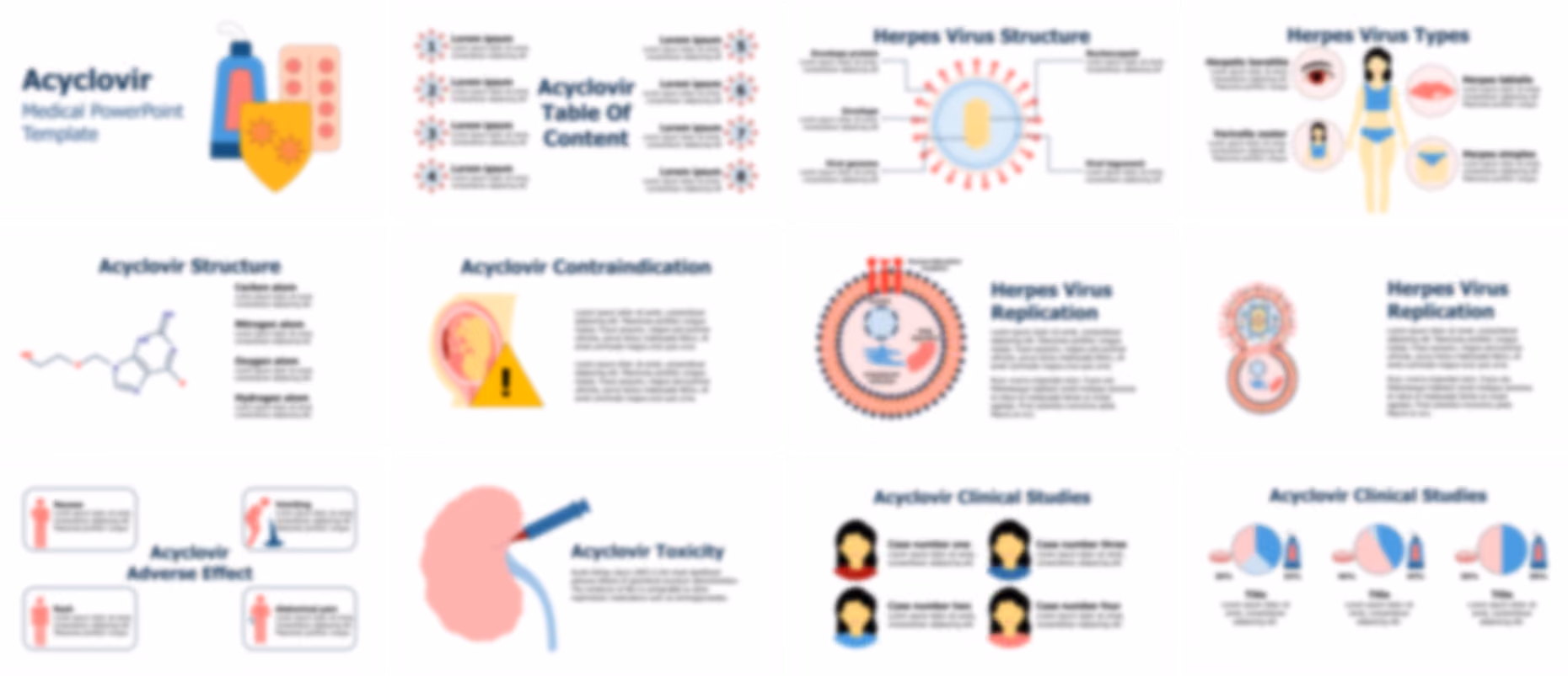 Acyclovir PowerPoint template design preview