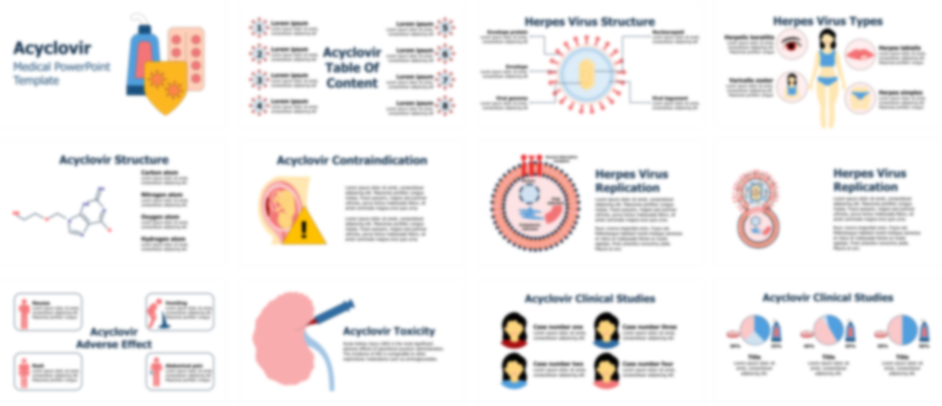 Acyclovir PowerPoint template design preview