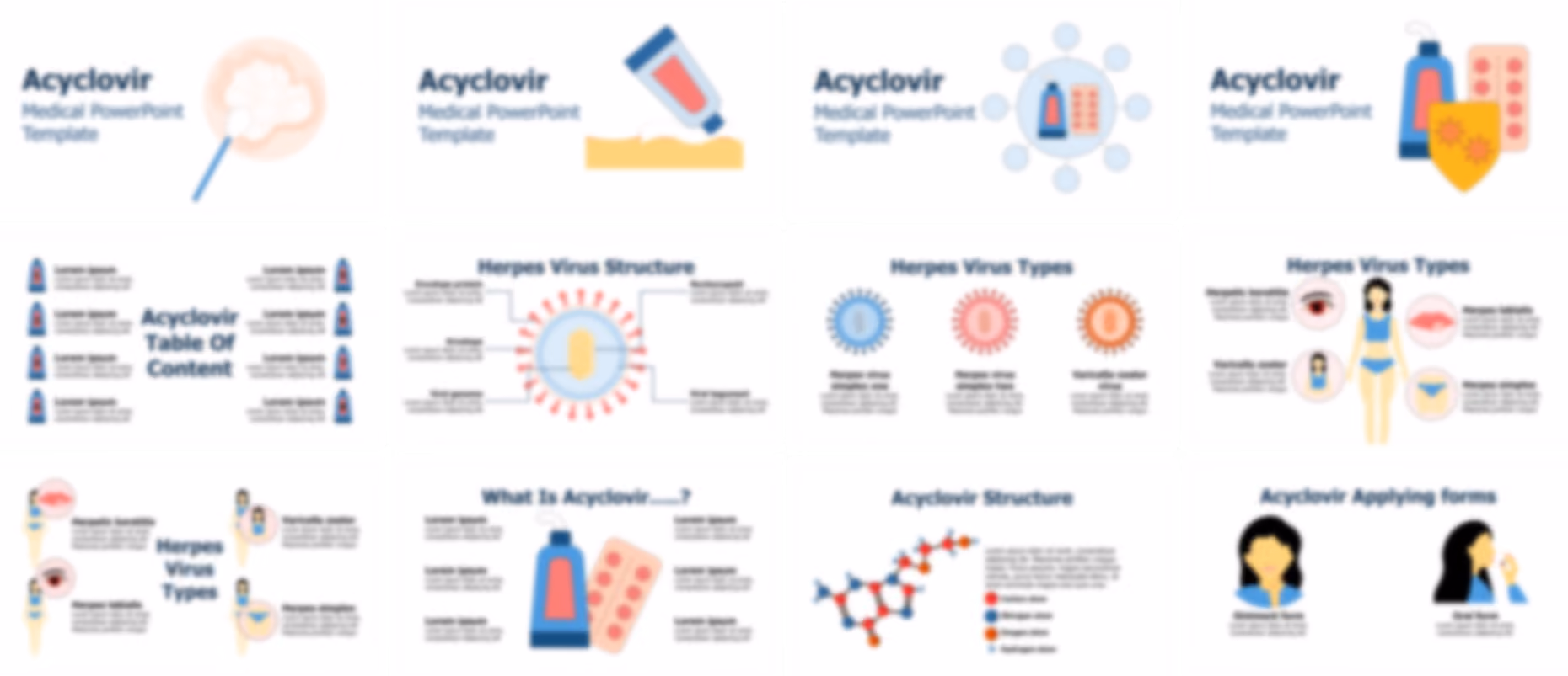 Acyclovir PowerPoint Template slide preview