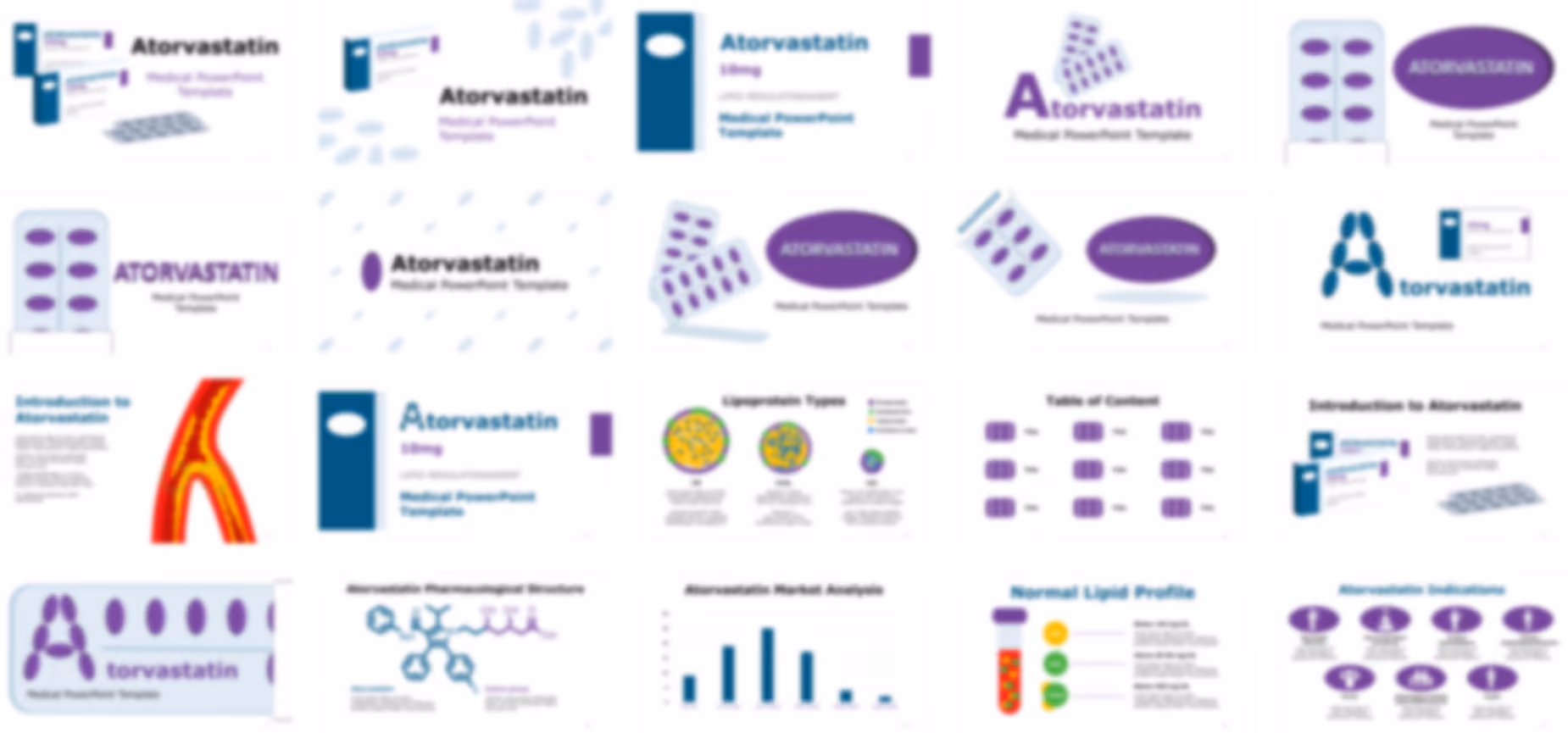 Atorvastatin PowerPoint Template slide preview