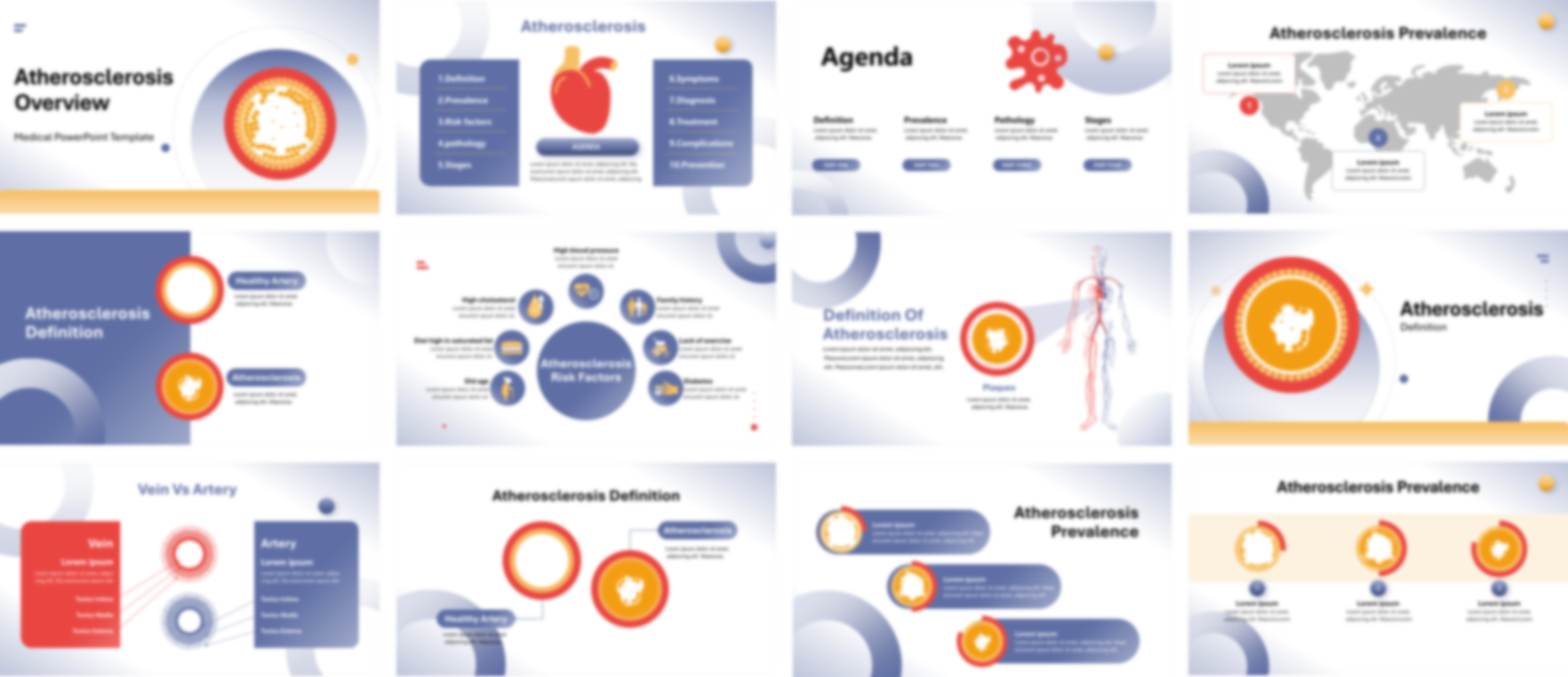 Atherosclerosis Overview PowerPoint Template slide preview