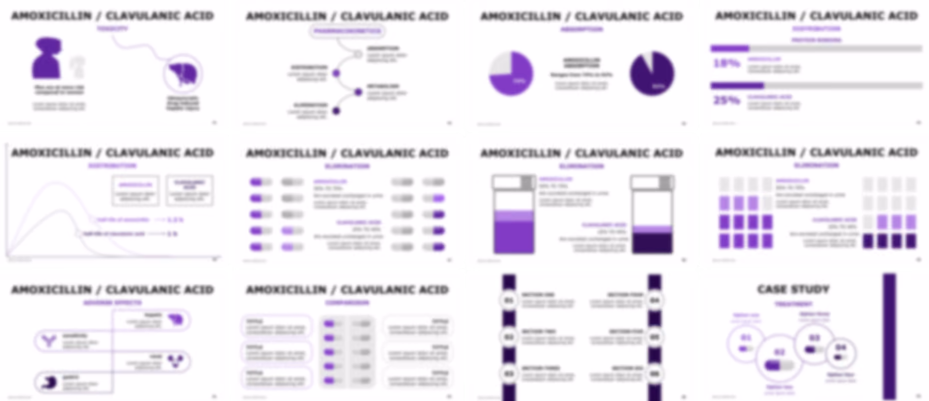 Amoxicillin Clavulanic Acid PowerPoint template design preview