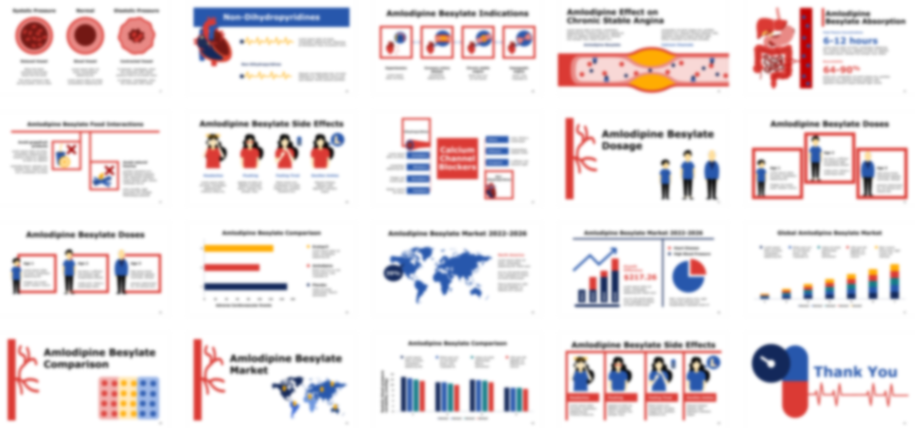 Amlodipine PowerPoint template design preview