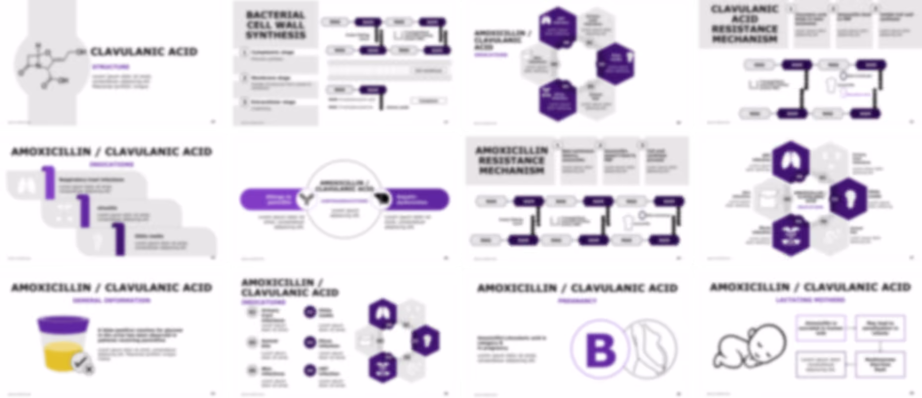 Amoxicillin Clavulanic Acid presentation Template preview