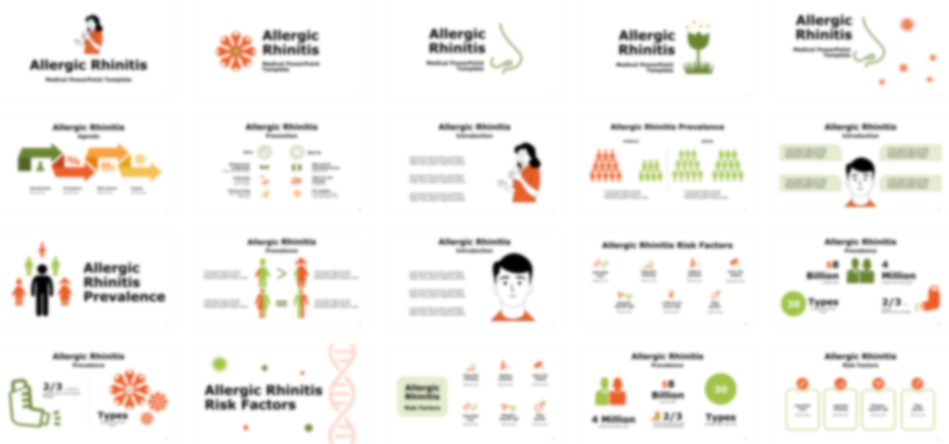 Allergic Rhinitis PowerPoint Template slide preview