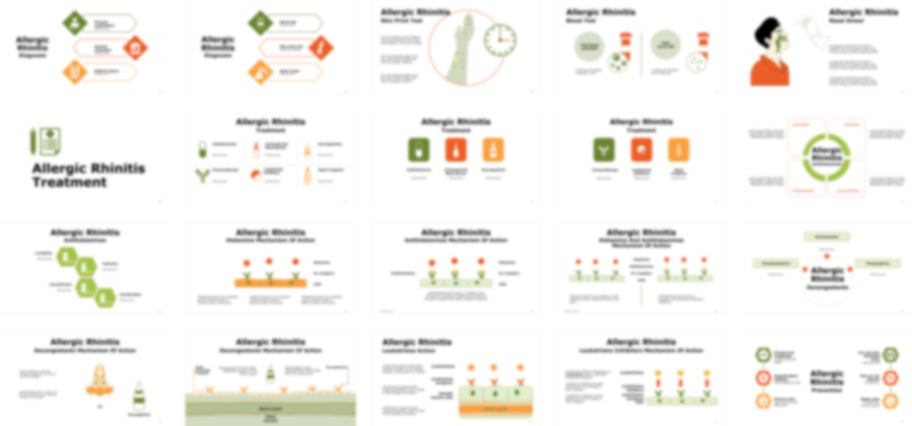 Allergic Rhinitis PowerPoint template design preview