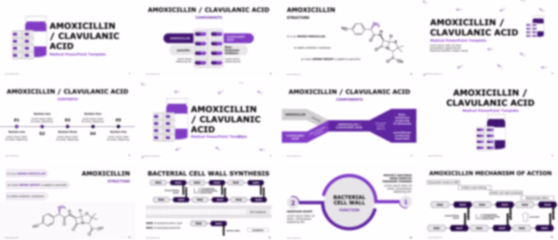 Amoxicillin Clavulanic Acid PowerPoint Template slide preview