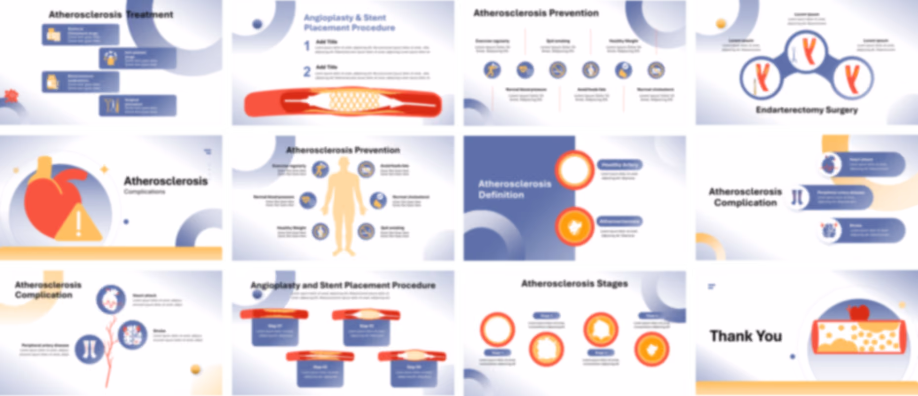 Atherosclerosis Overview PowerPoint template design preview