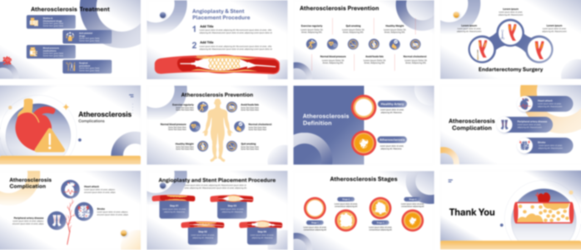 Atherosclerosis Overview PowerPoint template design preview