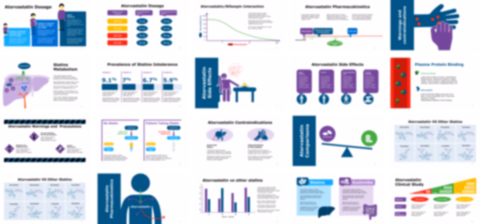 Atorvastatin PowerPoint template design preview