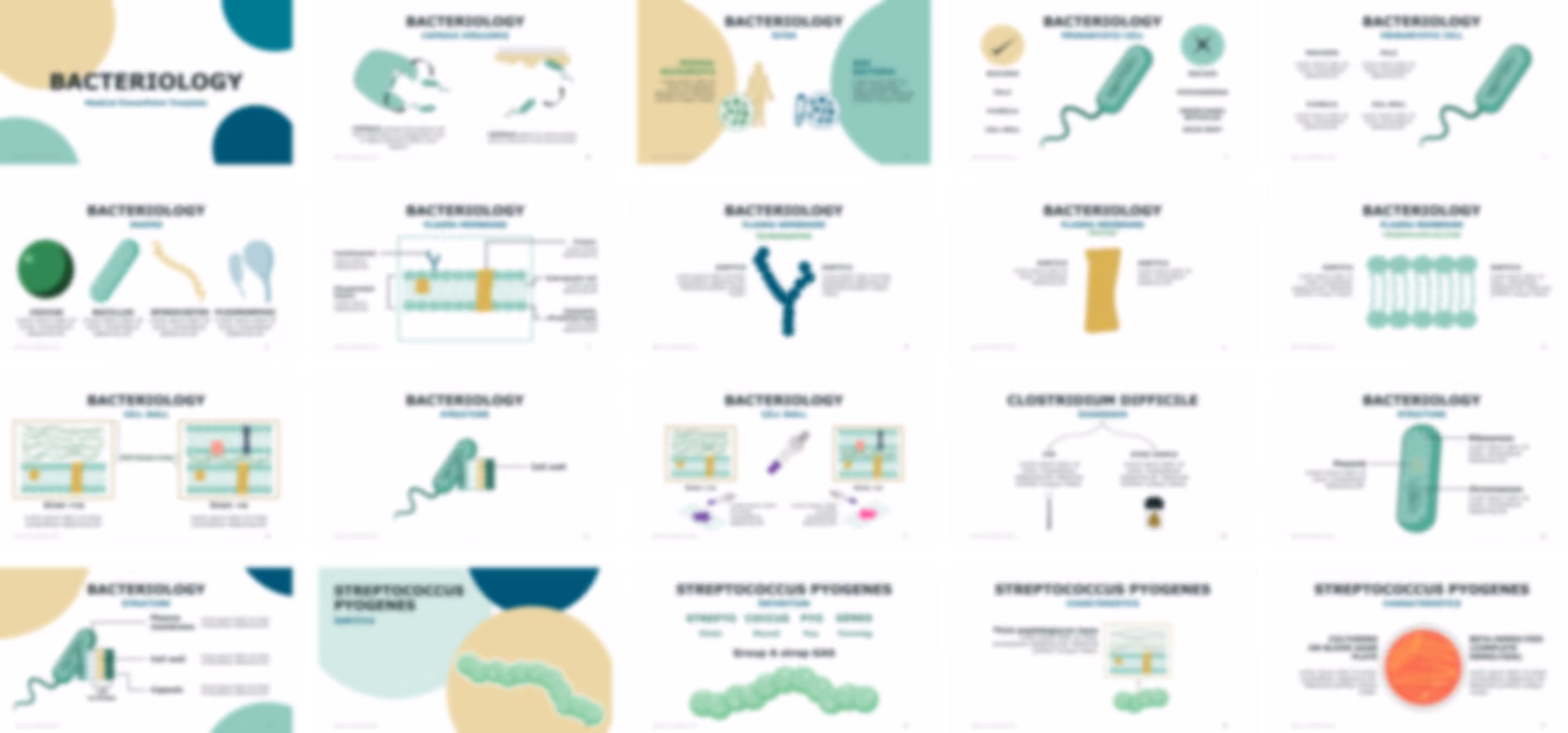 Bacteriology PowerPoint Template slide preview