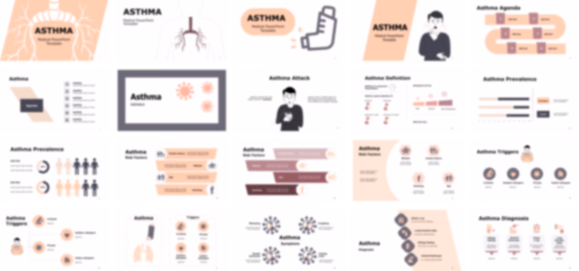 Bronchial Asthma PowerPoint Template slide preview