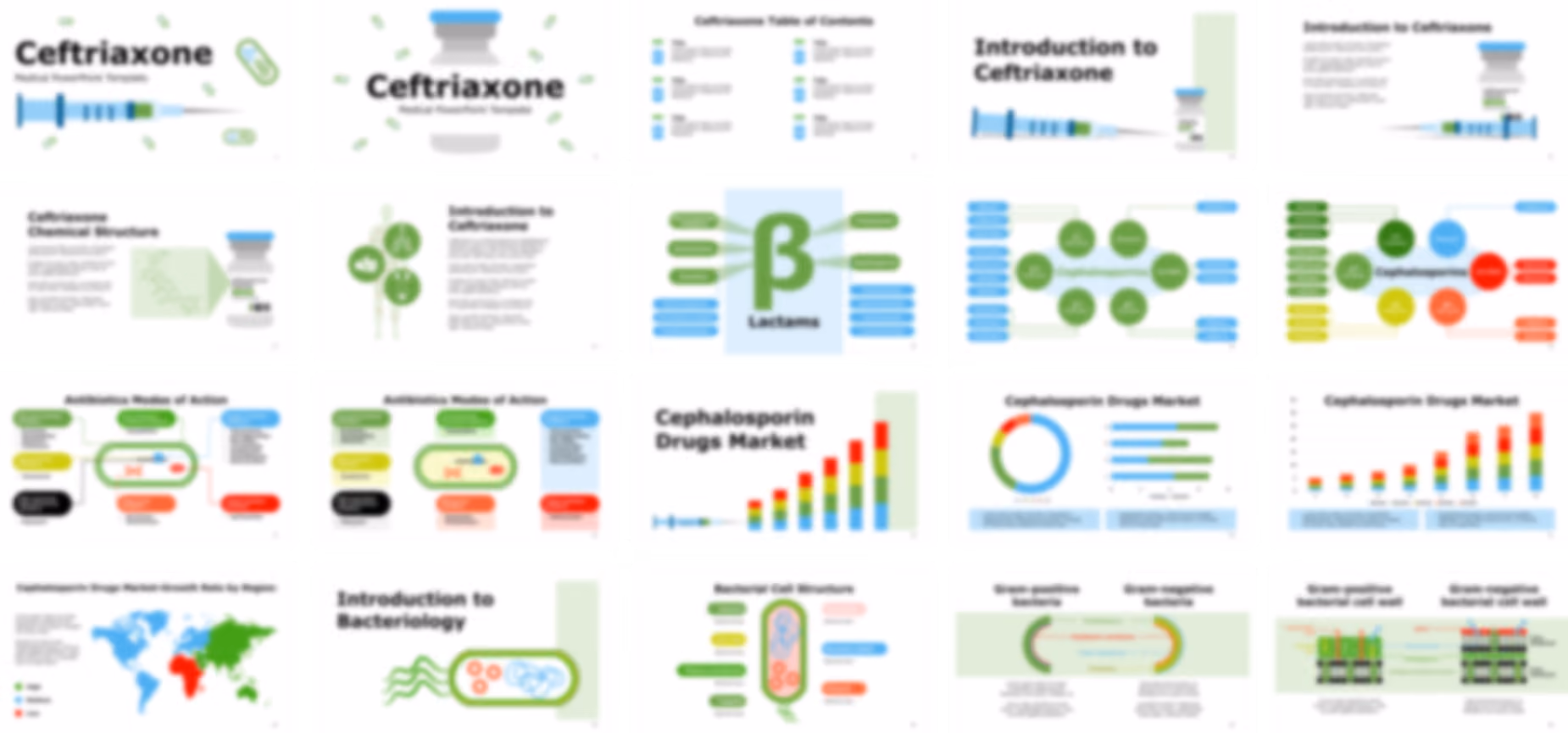 Ceftriaxone PowerPoint Template slide preview