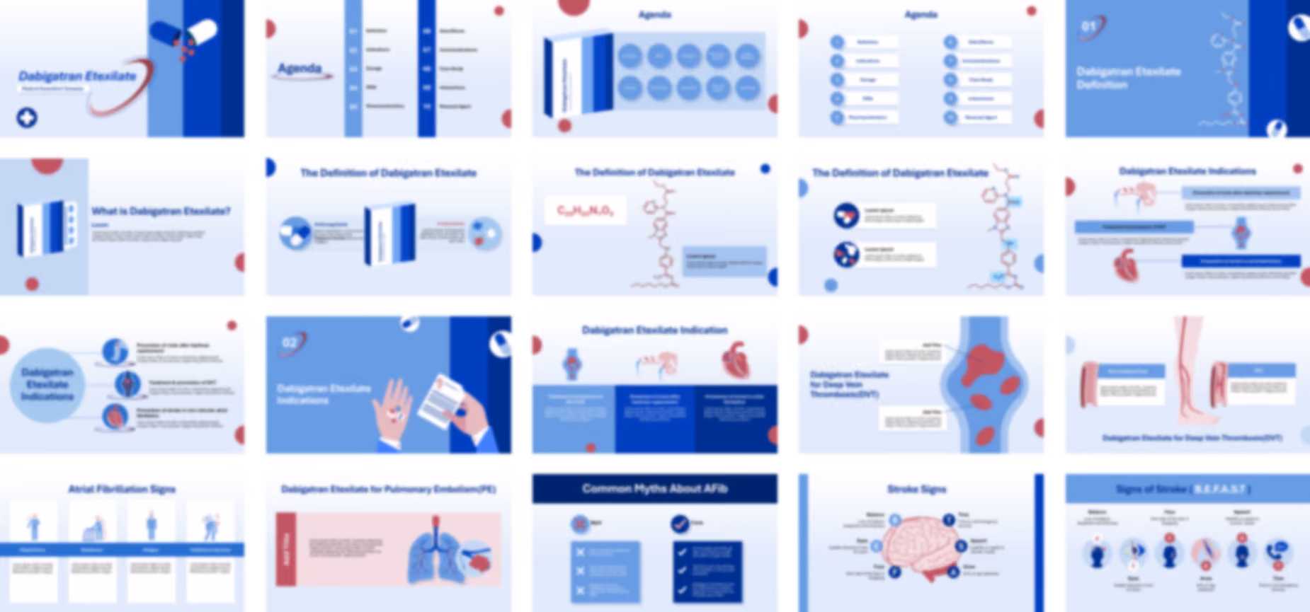 Dabigatran PowerPoint Template slide preview