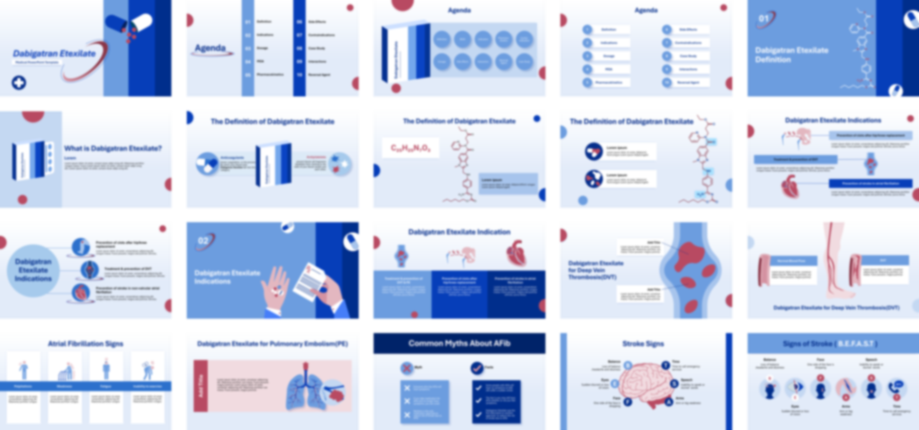 Dabigatran PowerPoint Template slide preview