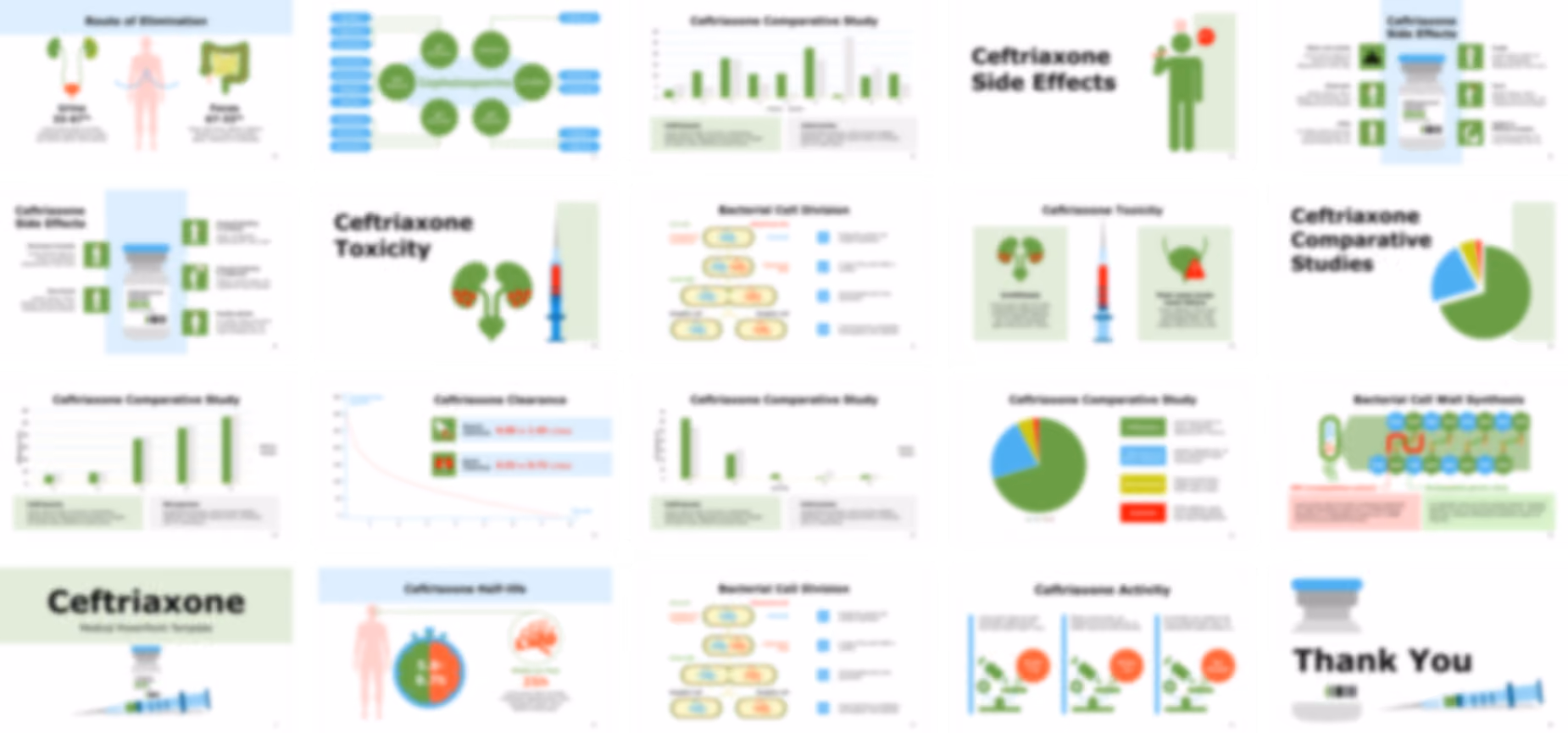 Ceftriaxone PowerPoint template design preview