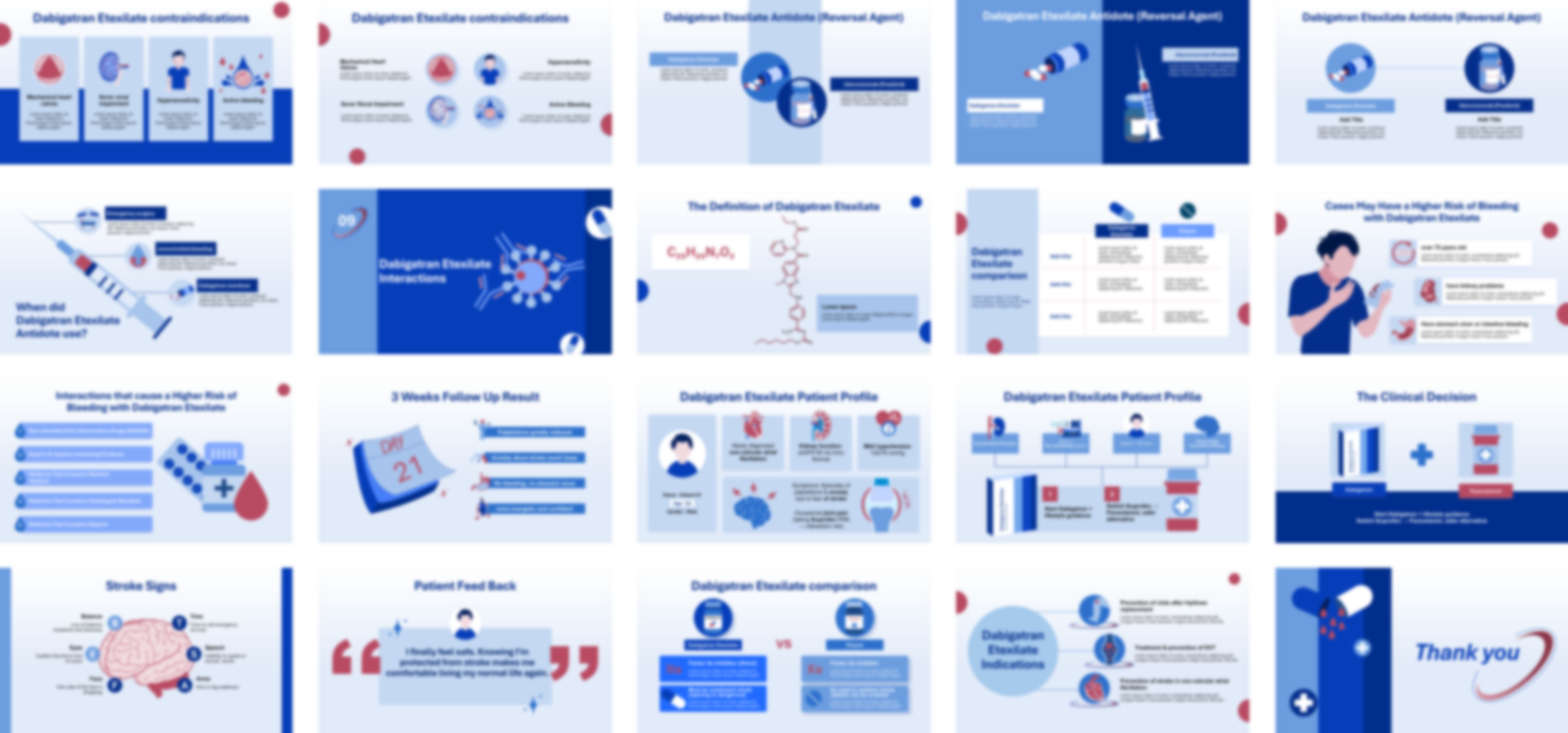 Dabigatran PowerPoint template design preview