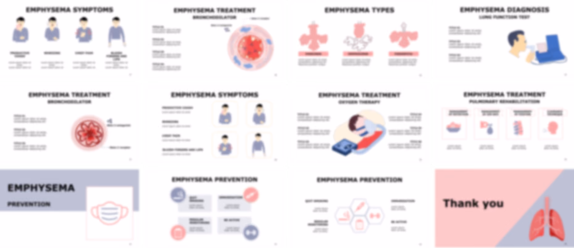 Emphysema PowerPoint template design preview