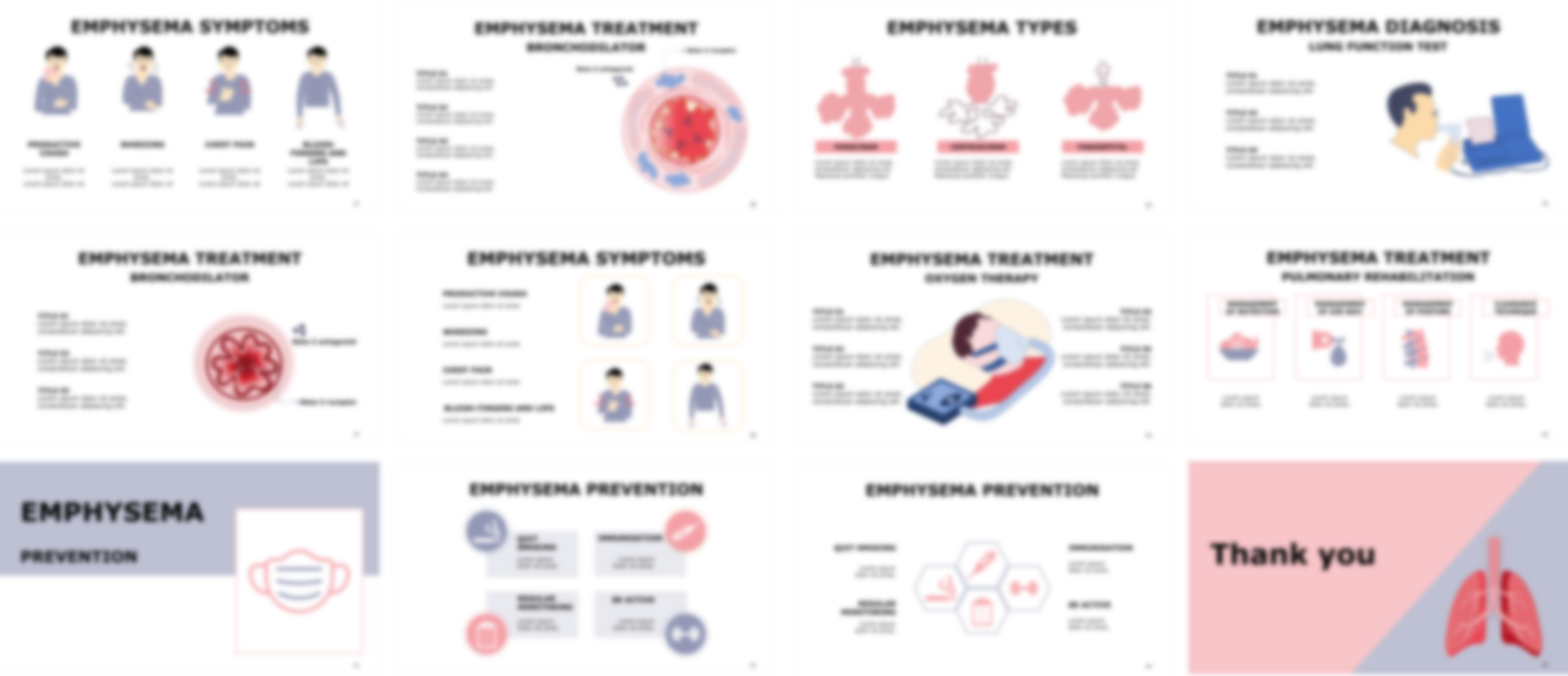 Emphysema PowerPoint template design preview
