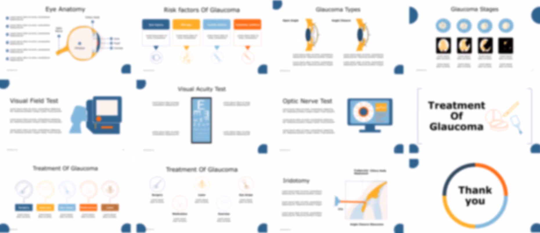 Glaucoma PowerPoint template design preview