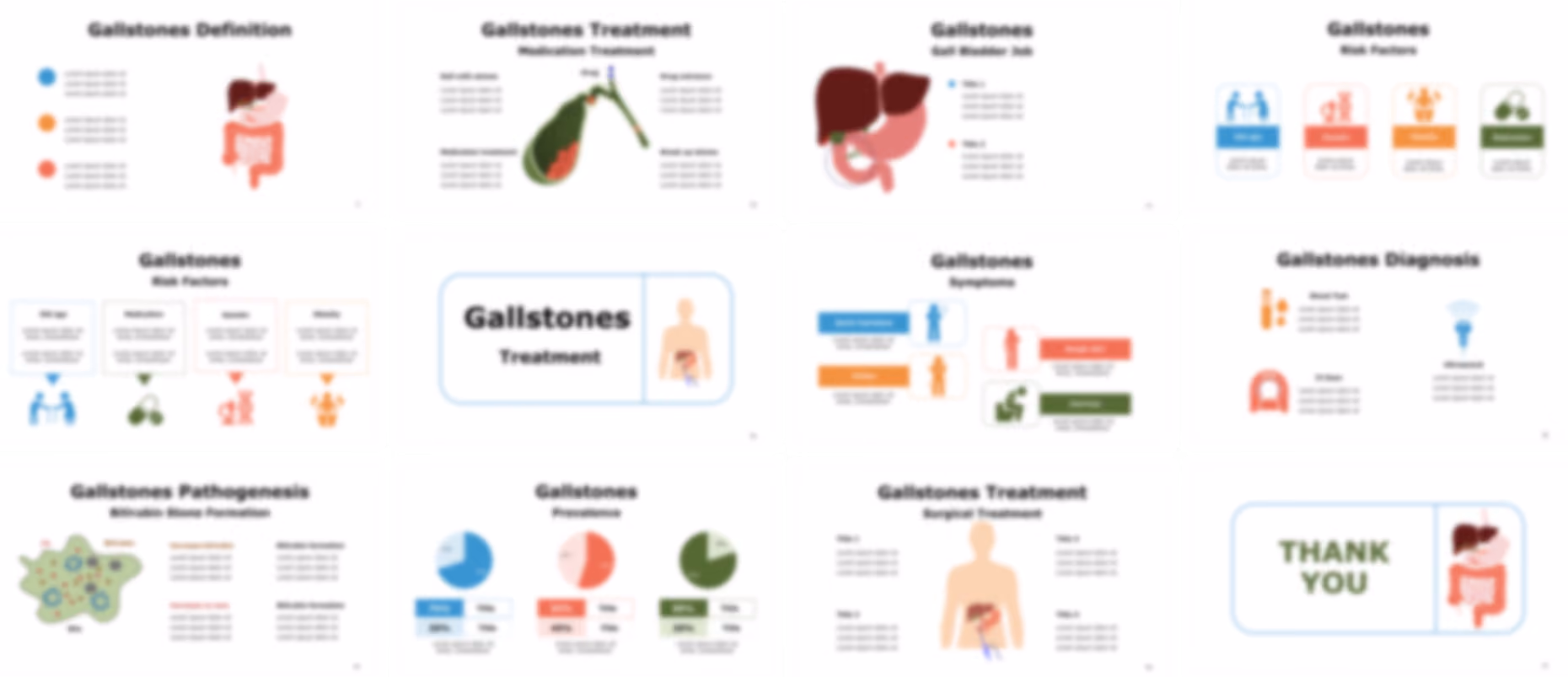 Gallstones PowerPoint template design preview