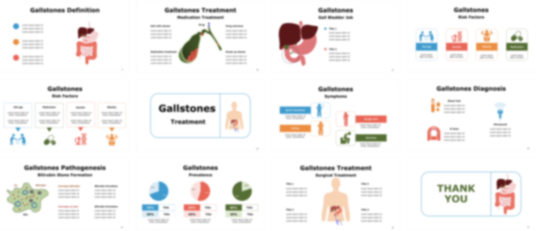 Gallstones PowerPoint template design preview