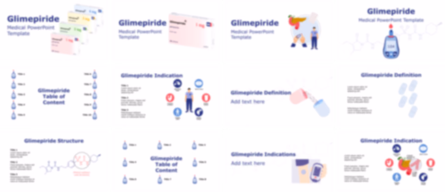 Glimepiride PowerPoint Template slide preview