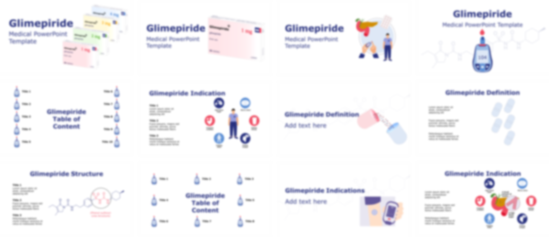 Glimepiride PowerPoint Template slide preview