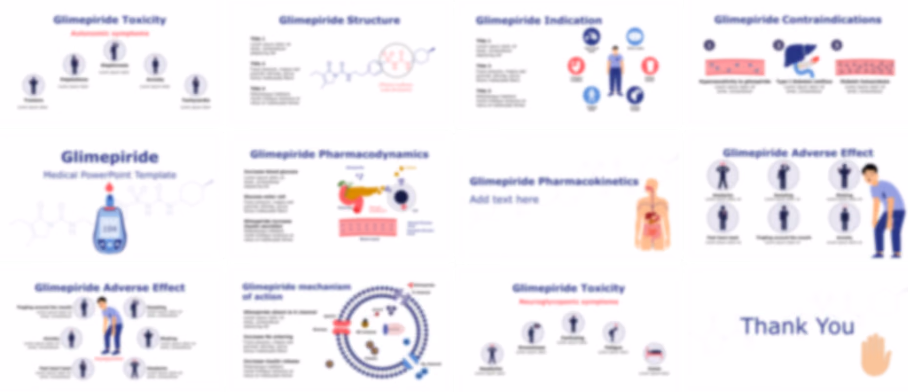 Glimepiride PowerPoint template design preview