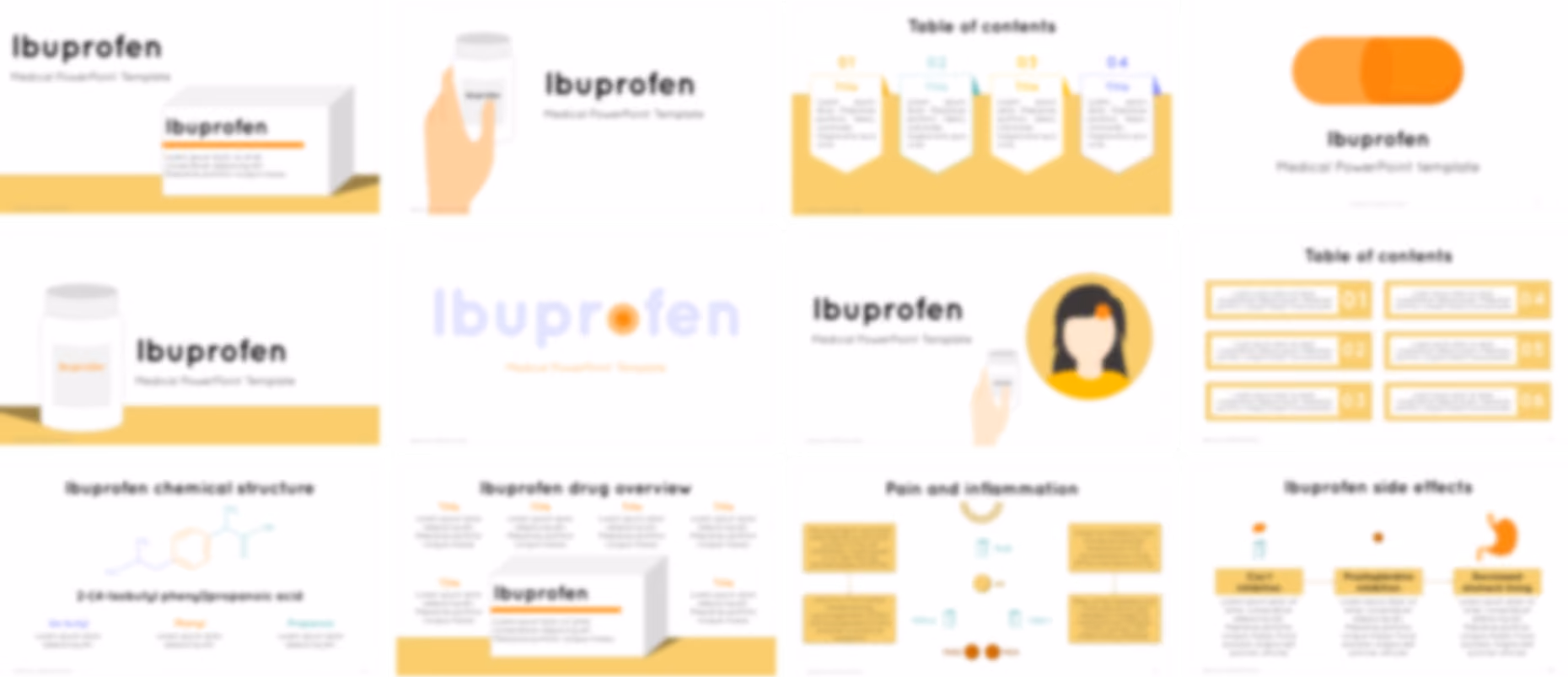 Ibuprofen PowerPoint Template slide preview