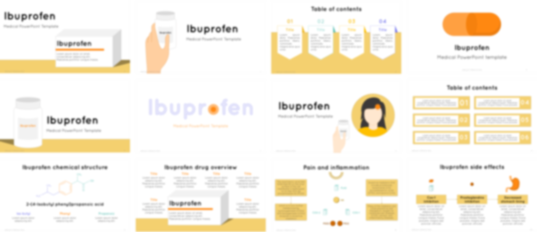Ibuprofen PowerPoint Template slide preview