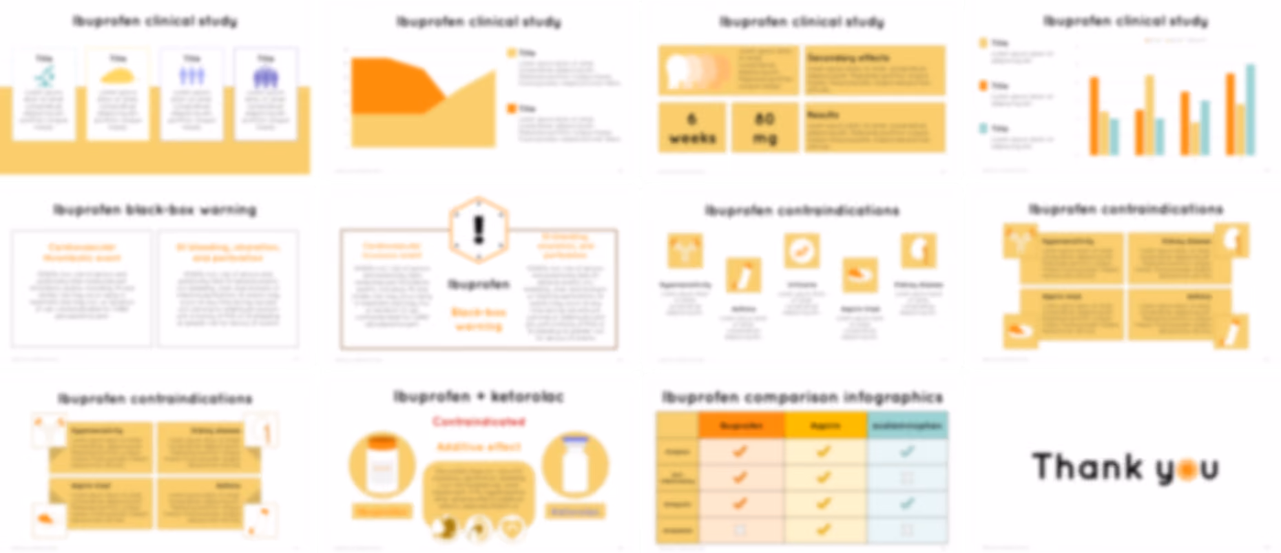 Ibuprofen PowerPoint template design preview
