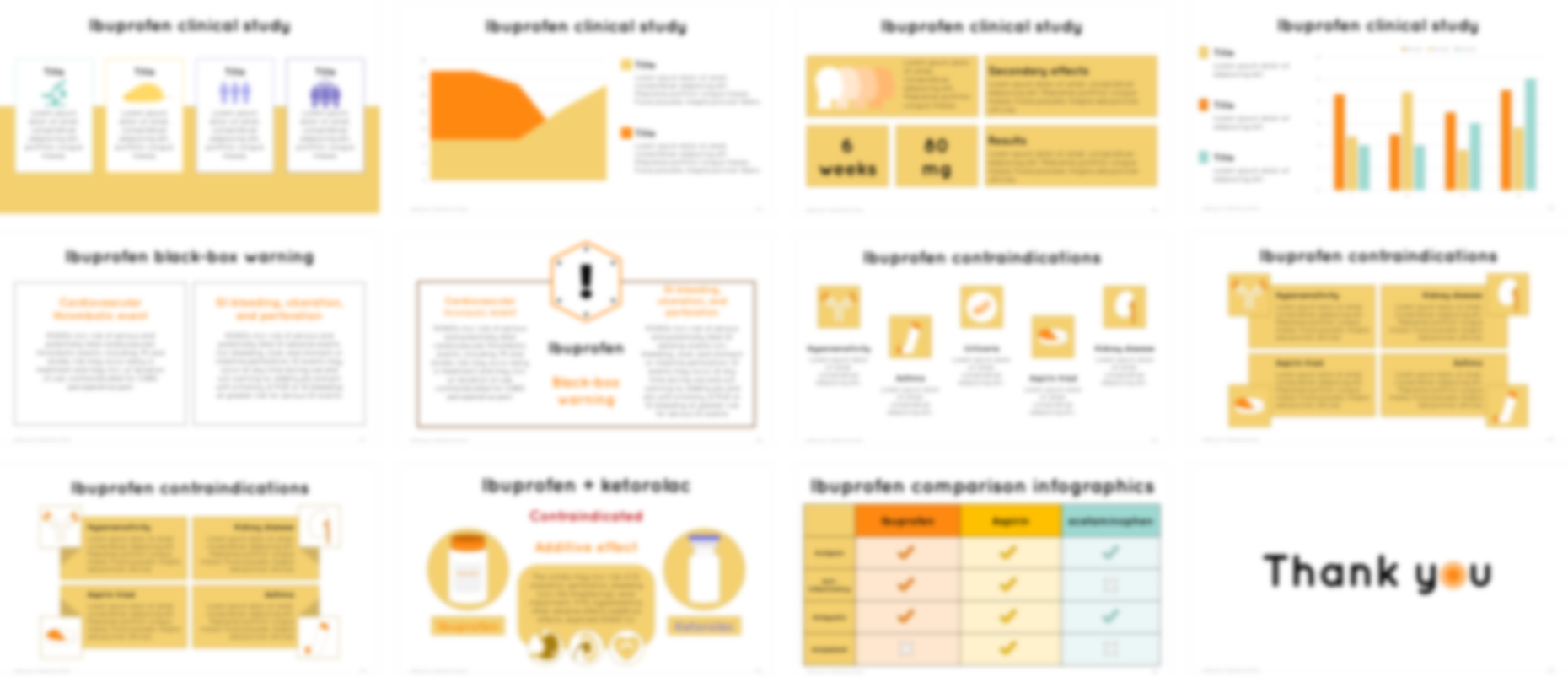 Ibuprofen PowerPoint template design preview