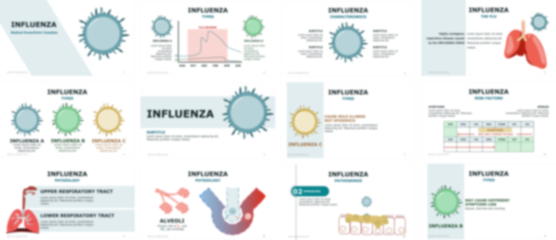 Influenza PowerPoint Template slide preview